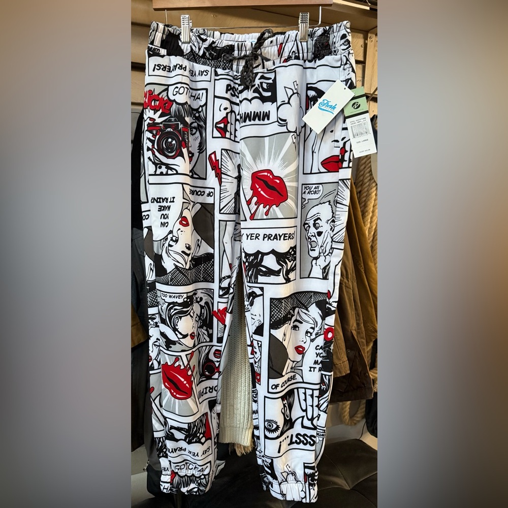 Fresh print of Bel-Air running pants 2 front pockets 1 in back, NWT